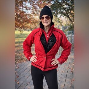 Vintage Obermeyer Red Snow Suit | Thermolite Insulated | | Retro Ski Suit